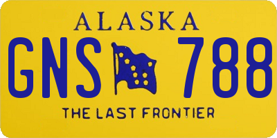 AK license plate GNS788