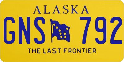 AK license plate GNS792
