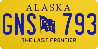AK license plate GNS793