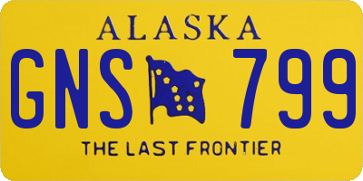AK license plate GNS799