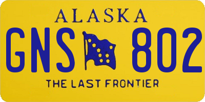 AK license plate GNS802