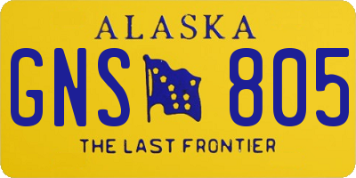 AK license plate GNS805