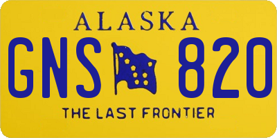 AK license plate GNS820