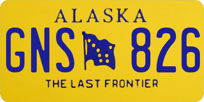 AK license plate GNS826
