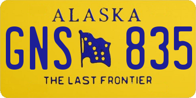 AK license plate GNS835