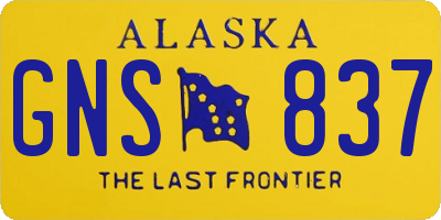 AK license plate GNS837