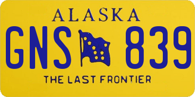 AK license plate GNS839