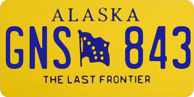 AK license plate GNS843