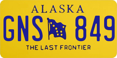 AK license plate GNS849