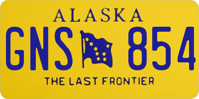 AK license plate GNS854