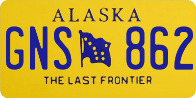 AK license plate GNS862