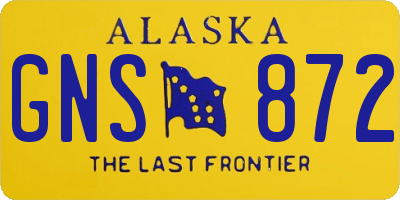 AK license plate GNS872
