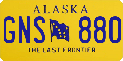 AK license plate GNS880