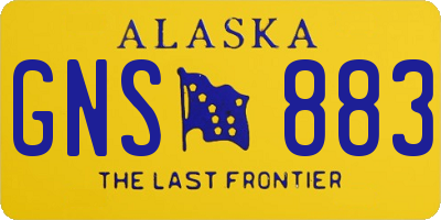 AK license plate GNS883