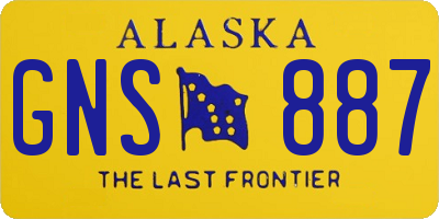 AK license plate GNS887