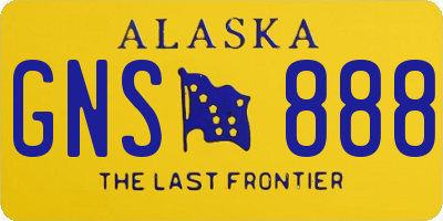 AK license plate GNS888