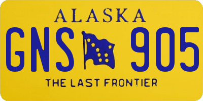 AK license plate GNS905