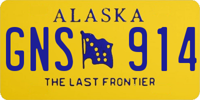 AK license plate GNS914