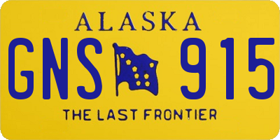 AK license plate GNS915