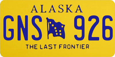 AK license plate GNS926