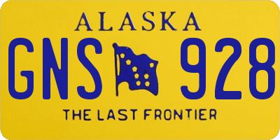 AK license plate GNS928