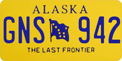 AK license plate GNS942