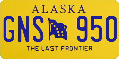 AK license plate GNS950