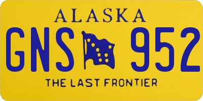 AK license plate GNS952