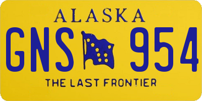 AK license plate GNS954