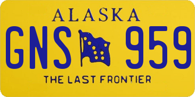 AK license plate GNS959