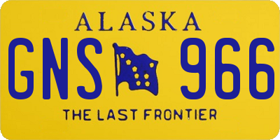 AK license plate GNS966