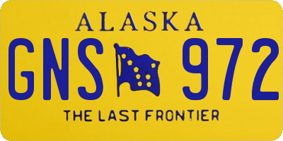 AK license plate GNS972