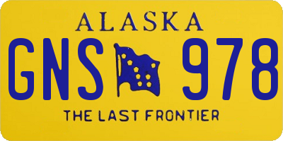 AK license plate GNS978