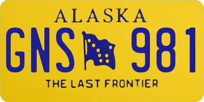 AK license plate GNS981
