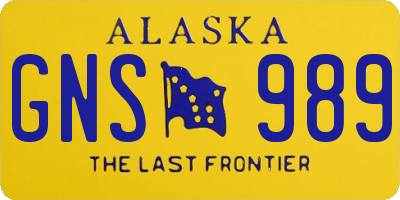 AK license plate GNS989