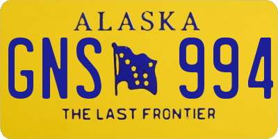 AK license plate GNS994