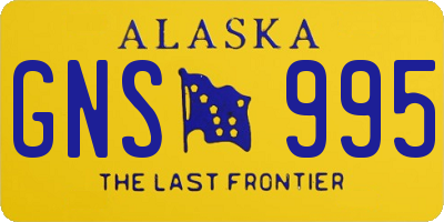 AK license plate GNS995