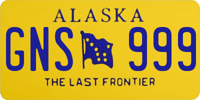 AK license plate GNS999