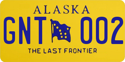 AK license plate GNT002