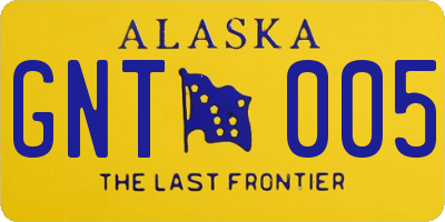 AK license plate GNT005