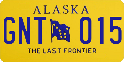 AK license plate GNT015
