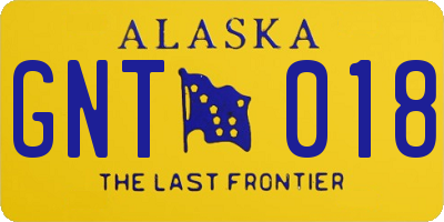AK license plate GNT018