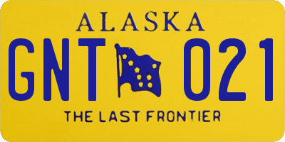 AK license plate GNT021