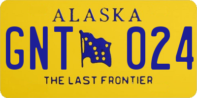 AK license plate GNT024
