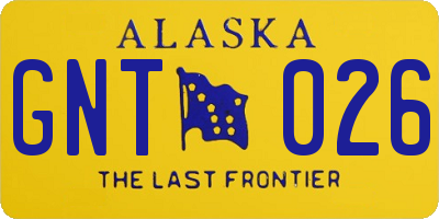 AK license plate GNT026