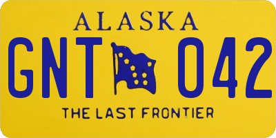 AK license plate GNT042