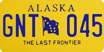 AK license plate GNT045