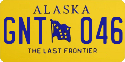 AK license plate GNT046