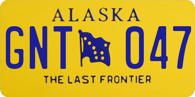 AK license plate GNT047