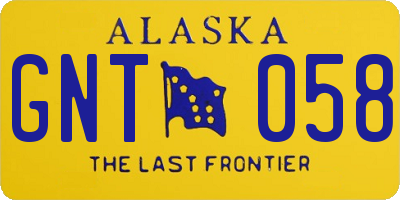 AK license plate GNT058